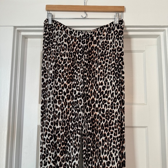 Reformation Cheetah High Waisted Wide Viscose Pant - 6 - Picture 4 of 6